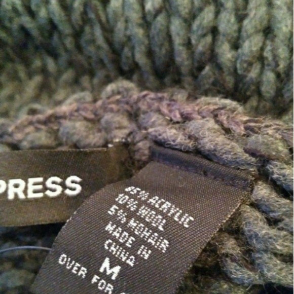 EXPRESS CHUNKY KNIT COWL NECK SMALL S WOMENS SMALL - Picture 4 of 4